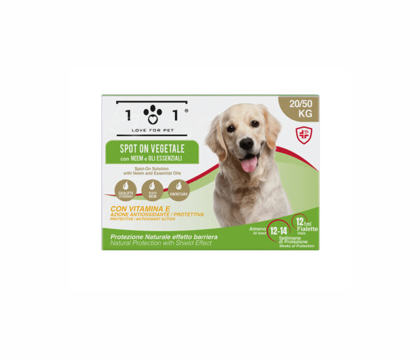 Spot on vegetale per cani grandi all’olio di neem