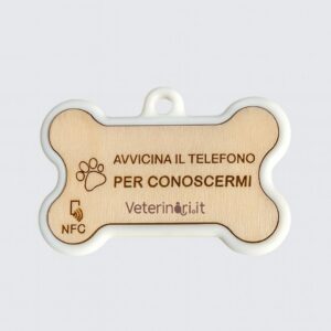 Medaglietta NFC PetTap Luxury con Profilo Digitale | Carta d’Identità e Libretto Sanitario del Pet - Bianco