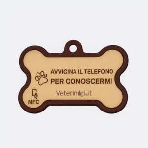 Medaglietta NFC PetTap Luxury con Profilo Digitale | Carta d’Identità e Libretto Sanitario del Pet - Bordeaux