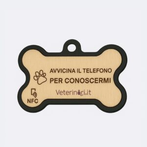 Medaglietta NFC PetTap Luxury con Profilo Digitale | Carta d’Identità e Libretto Sanitario del Pet - Nero